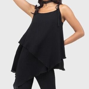 killstar fairycore void visions asymmetrical spagetti strap top size xs